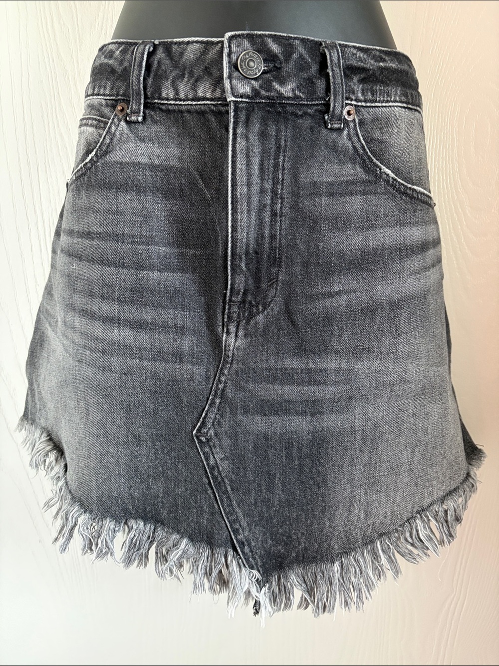 We The Free Bailey Frayed Denim Jeans Skirt